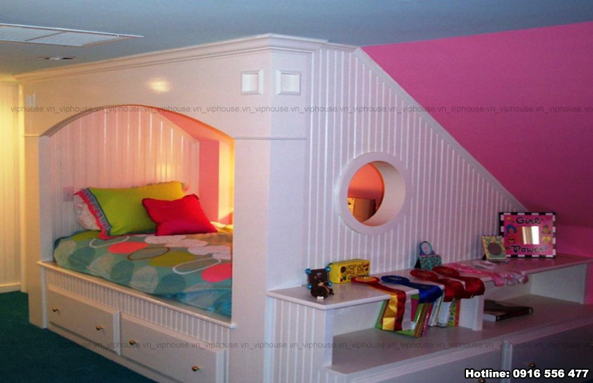 6 ý tưởng thiết kế phòng ngủ trẻ em trên tầng áp mái